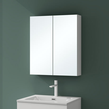 Glasvilla Armario Espejo de Baño con Puertas Sin Marco y Estantes Ajustables – Spiegelschrank 02