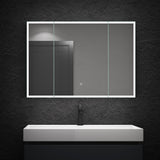 glasvilla Armoire de Toilette avec Éclairage LED Armoire de Toilette Armoire Murale Miroir de Salle de Bain Armoire Miroir-04