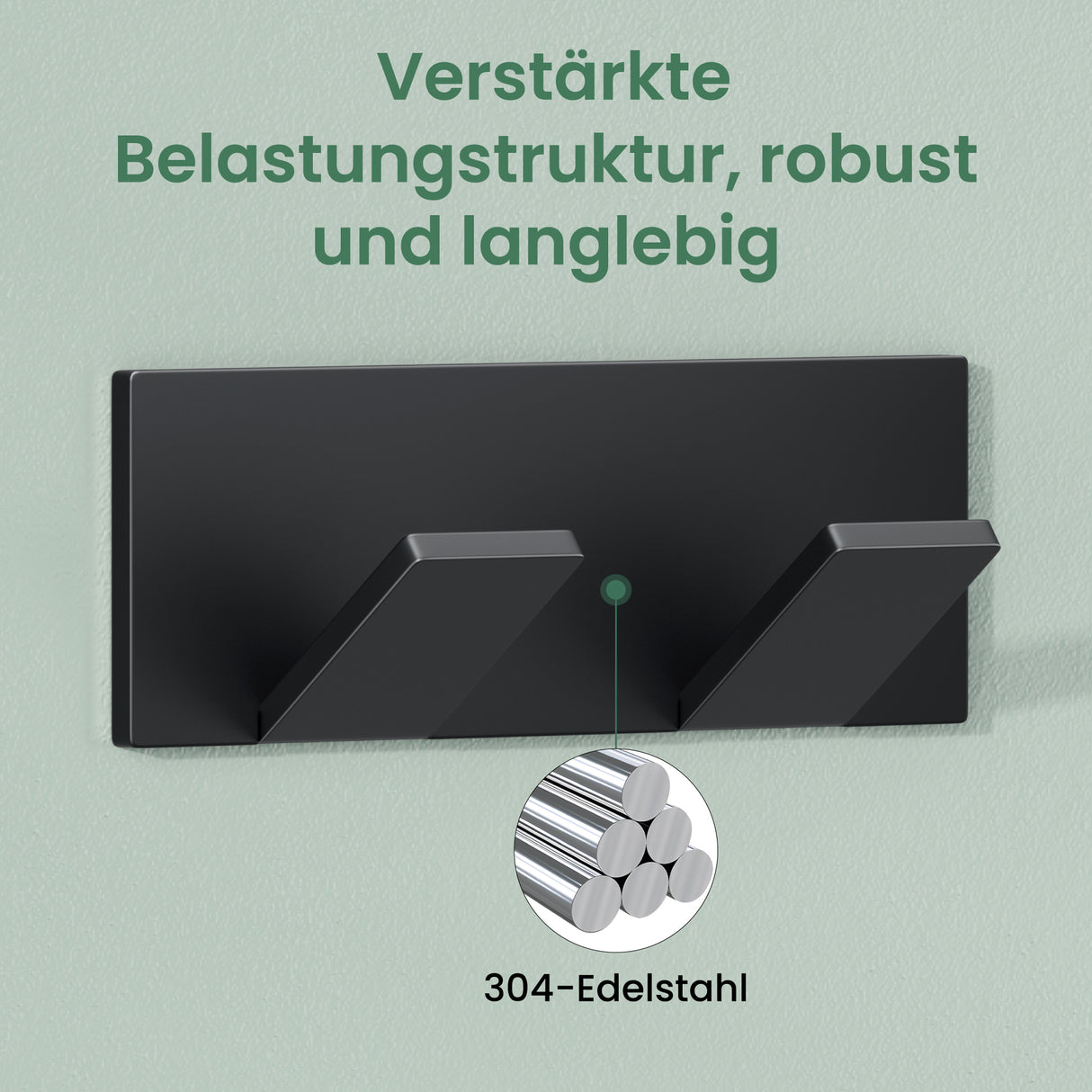 glasvilla Wandgarderobe Wandhaken aus Aluminium Garderobe mit klappbaren Haken Garderobenleiste Garderobenhaken Kleiderhaken Stalo-02+03