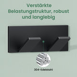 glasvilla Wandgarderobe Wandhaken aus Aluminium Garderobe mit klappbaren Haken Garderobenleiste Garderobenhaken Kleiderhaken Stalo-02+03