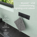 glasvilla Wandgarderobe Wandhaken aus Aluminium Garderobe mit klappbaren Haken Garderobenleiste Garderobenhaken Kleiderhaken Stalo-02+03