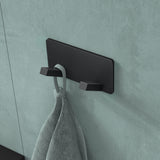 Porte-manteau mural Glasvilla, crochets muraux en aluminium, porte-manteau avec crochets pliables, tringle à vêtements, crochets pour vêtements Stalo-04+05 