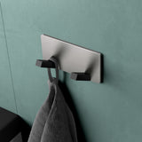 Porte-manteau mural Glasvilla, crochets muraux en aluminium, porte-manteau avec crochets pliables, tringle à vêtements, crochets pour vêtements Stalo-04+05 