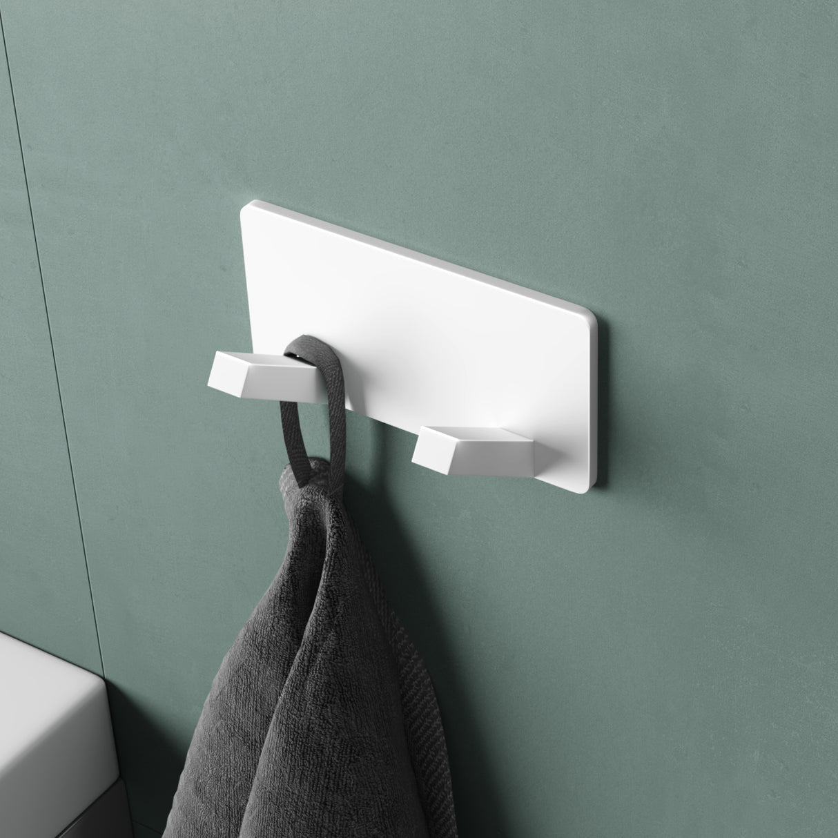 Porte-manteau mural Glasvilla, crochets muraux en aluminium, porte-manteau avec crochets pliables, tringle à vêtements, crochets pour vêtements Stalo-04+05 