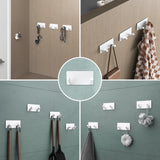 Porte-manteau mural Glasvilla, crochets muraux en aluminium, porte-manteau avec crochets pliables, tringle à vêtements, crochets pour vêtements Stalo-04+05 