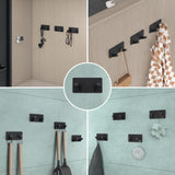 Porte-manteau mural Glasvilla, crochets muraux en aluminium, porte-manteau avec crochets pliables, tringle à vêtements, crochets pour vêtements Stalo-04+05 