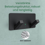 Porte-manteau mural Glasvilla, crochets muraux en aluminium, porte-manteau avec crochets pliables, tringle à vêtements, crochets pour vêtements Stalo-04+05 