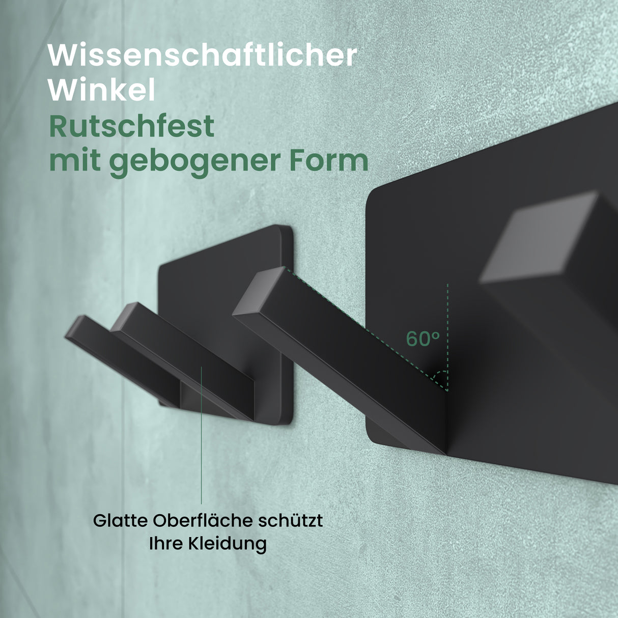 Porte-manteau mural Glasvilla, crochets muraux en aluminium, porte-manteau avec crochets pliables, tringle à vêtements, crochets pour vêtements Stalo-04+05 