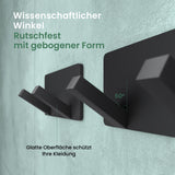 Porte-manteau mural Glasvilla, crochets muraux en aluminium, porte-manteau avec crochets pliables, tringle à vêtements, crochets pour vêtements Stalo-04+05 