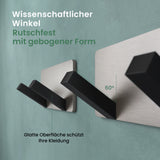 Porte-manteau mural Glasvilla, crochets muraux en aluminium, porte-manteau avec crochets pliables, tringle à vêtements, crochets pour vêtements Stalo-04+05 