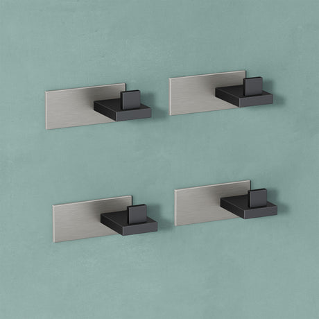 glasvilla Patères Porte-Manteau Mural Crochets Muraux en Acier Inoxydable à Manteaux Stalo-06+Stalo-07