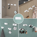 glasvilla Patères Porte-Manteau Mural Crochets Muraux en Acier Inoxydable à Manteaux Stalo-06+Stalo-07