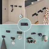 glasvilla Patères Porte-Manteau Mural Crochets Muraux en Acier Inoxydable à Manteaux Stalo-06+Stalo-07