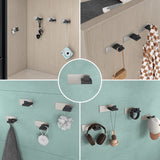 glasvilla Patères Porte-Manteau Mural Crochets Muraux en Acier Inoxydable à Manteaux Stalo-06+Stalo-07