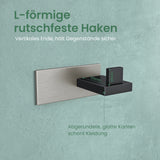 glasvilla Patères Porte-Manteau Mural Crochets Muraux en Acier Inoxydable à Manteaux Stalo-06+Stalo-07