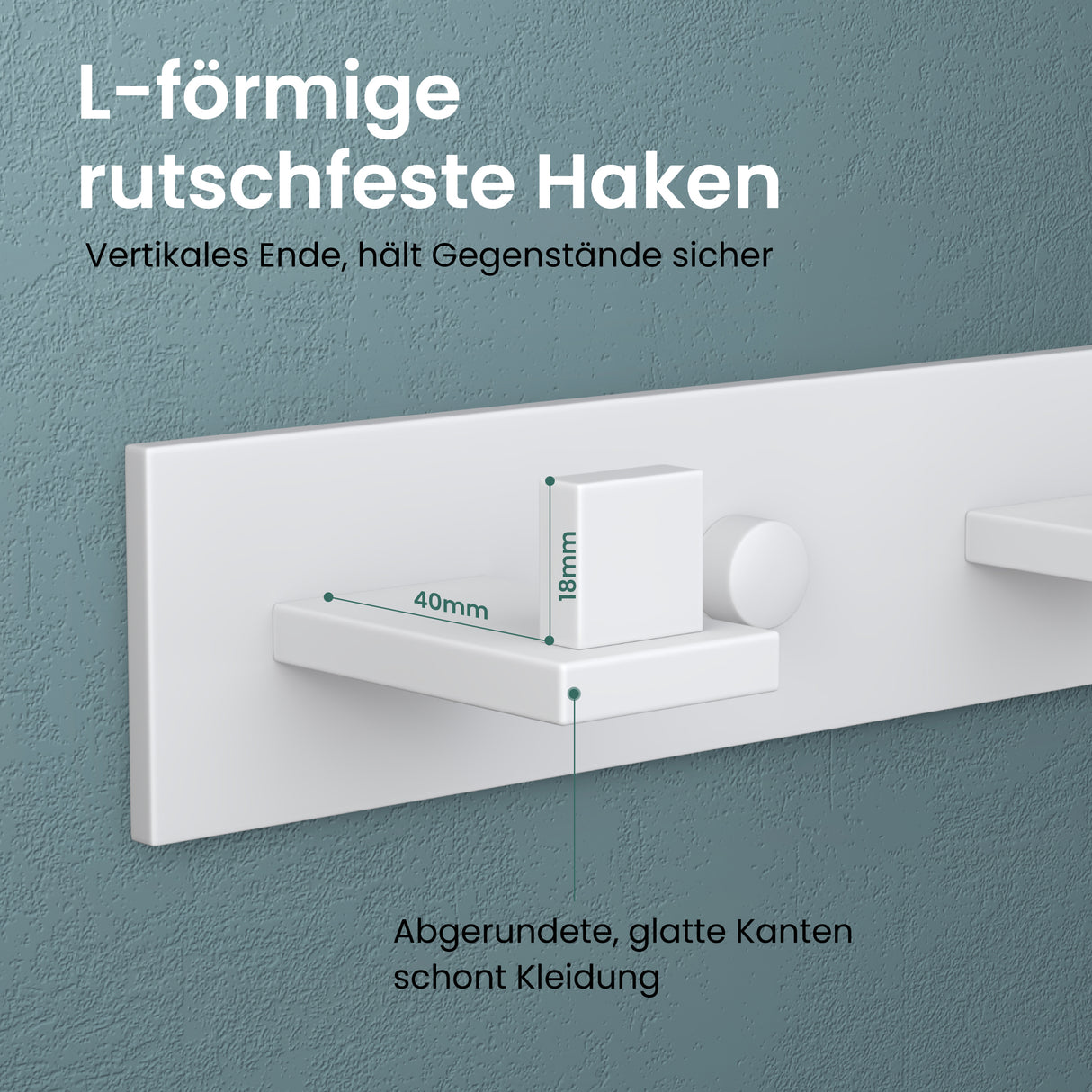 glasvilla Patères Porte-Manteau Mural Crochets Muraux en Acier Inoxydable à Manteaux Stalo-06+Stalo-07