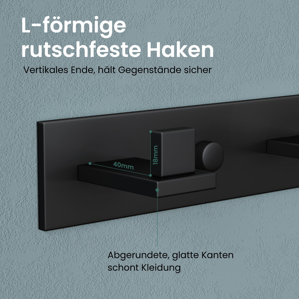 glasvilla Patères Porte-Manteau Mural Crochets Muraux en Acier Inoxydable à Manteaux Stalo-06+Stalo-07