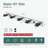 glasvilla Patères Porte-Manteau Mural Crochets Muraux en Acier Inoxydable à Manteaux Stalo-06+Stalo-07