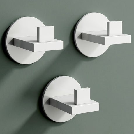Glasvilla Design – Ganchos de pared de acero inoxidable Stalo-08 / Stalo-09 con montaje adhesivo o atornillado