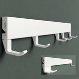 glasvilla Garderobenleiste mit verstellbaren Haken, Kleiderhaken aus Aluminium, Wandgarderobe Garderobenhaken Stalo-10