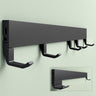 glasvilla Garderobenleiste mit verstellbaren Haken, Kleiderhaken aus Aluminium, Wandgarderobe Garderobenhaken Stalo-10