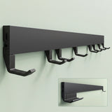 glasvilla Garderobenleiste mit verstellbaren Haken, Kleiderhaken aus Aluminium, Wandgarderobe Garderobenhaken Stalo-10