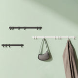 glasvilla Kleiderhaken zum Bohren oder Kleben, Garderobenleiste aus Aluminium, Garderobenhaken Wandhaken Stalo-12