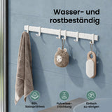 glasvilla Kleiderhaken zum Bohren oder Kleben, Garderobenleiste aus Aluminium, Garderobenhaken Wandhaken Stalo-12