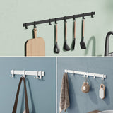 glasvilla Kleiderhaken zum Bohren oder Kleben, Garderobenleiste aus Aluminium, Garderobenhaken Wandhaken Stalo-12