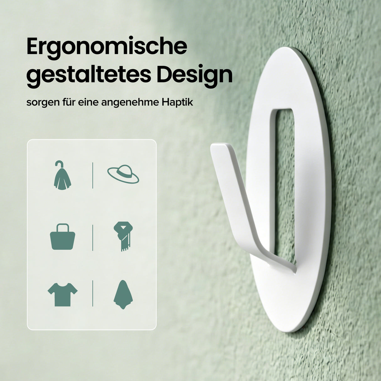 glasvilla  Kleiderhaken 4 Stück Wandgarderobe Wandhaken aus Aluminiumlegierung Garderobenleiste Garderobenhaken  Stalo-16
