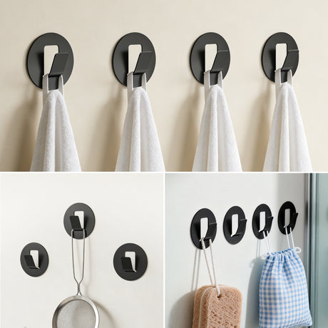 glasvilla Ganci da Parete in Lega di Alluminio, Attaccapanni da Muro 4pcs per Camera da Letto, Ingresso, Cucina, Stalo-16