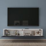 glasvilla Table TV Meuble TV Poignée Dissimulée avec Fermeture en Douceur Meuble Mural Bas pour Salon Fernsehschrank02