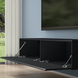 glasvilla Table TV Meuble TV Poignée Dissimulée avec Fermeture en Douceur Meuble Mural Bas pour Salon Fernsehschrank02