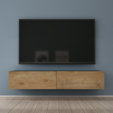 Glasvilla Design – Mueble TV suspendido con cierre suave y tirador oculto (Fernsehschrank02)