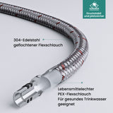 glasvilla Robinet de Cuisine avec Douchette Extractible, Mitigeur Évier Pivotant à 360°, Robinetterie en Acier Inoxydable Turnix-04