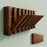 glasvilla Kleiderhaken Wandgarderobe Wandhaken aus Holz Garderobe mit 7 magnetischen Klapphaken Garderobenleiste Garderobenhaken Twigro-01