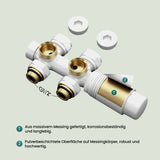 Glasvilla Design – Válvula termostática para radiador con regulador de temperatura (6°–28°C)