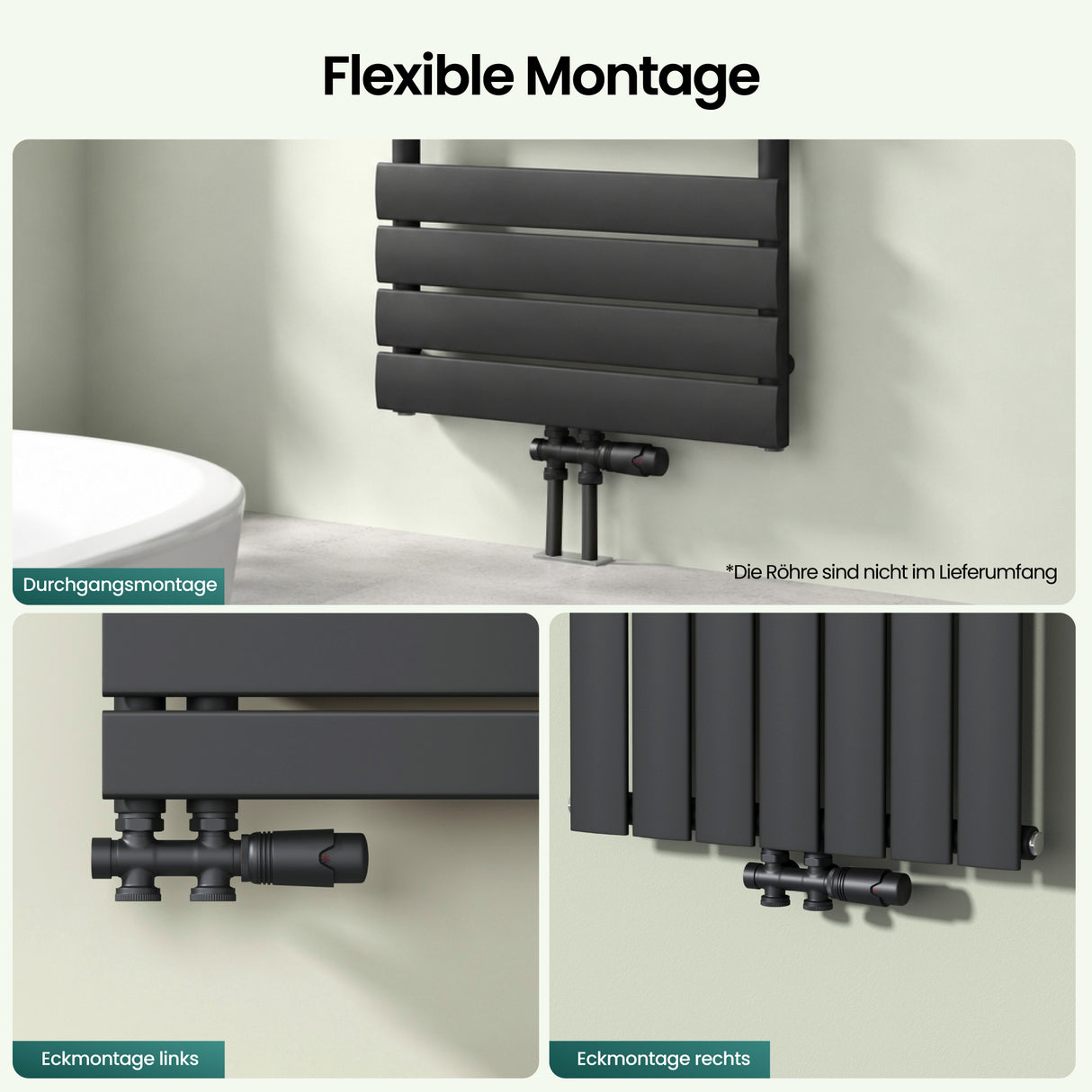 Glasvilla Design – Válvula termostática para radiador con regulador de temperatura (6°–28°C)