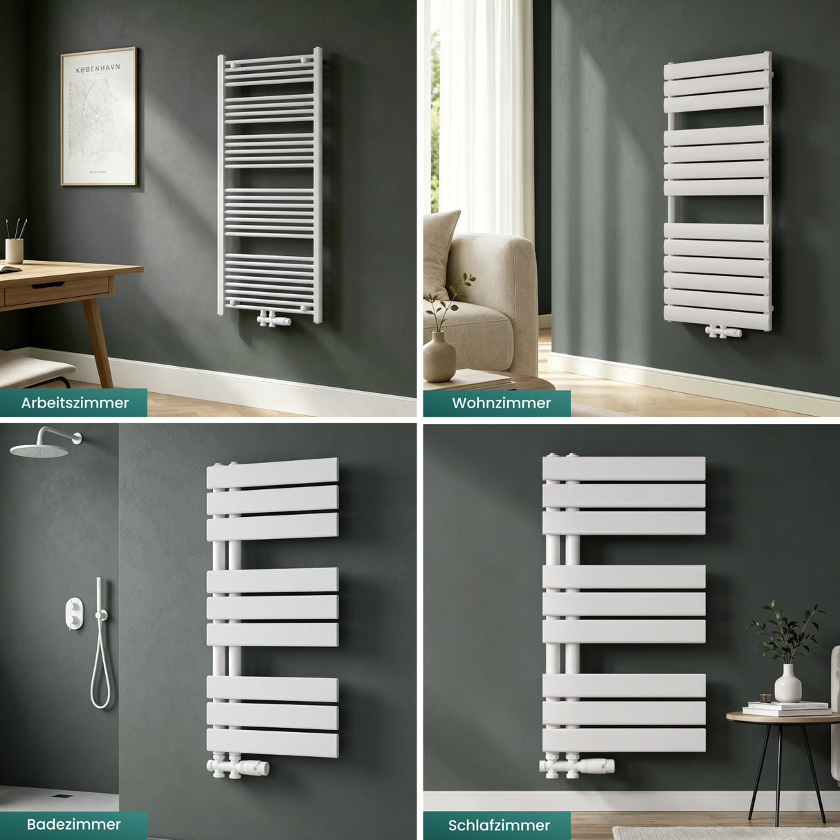 Glasvilla Design – Válvula termostática para radiador con regulador de temperatura (6°–28°C)
