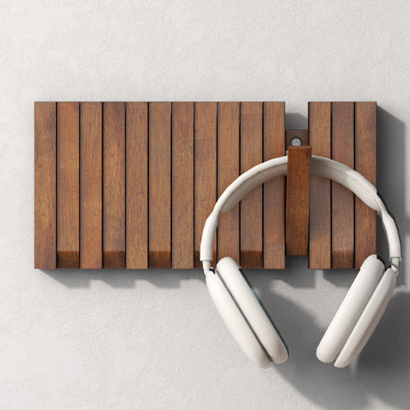 Glasvilla Design – Perchero de pared de madera con 7 ganchos magnéticos abatibles Twigro-01