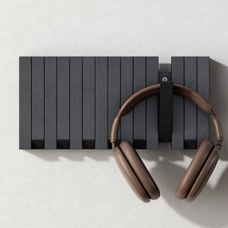 Glasvilla Design – Perchero de pared de madera con 7 ganchos magnéticos abatibles Twigro-01