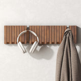 glasvilla Kleiderhaken Wandgarderobe Wandhaken aus Holz Garderobe mit 7 magnetischen Klapphaken Garderobenleiste Garderobenhaken Twigro-01