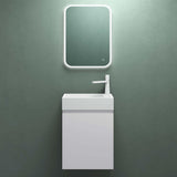 glasvilla Mobile Bagno Sospeso con Lavabo Bianco Mobiletto da Bagno 46x26x63cm Pisa02