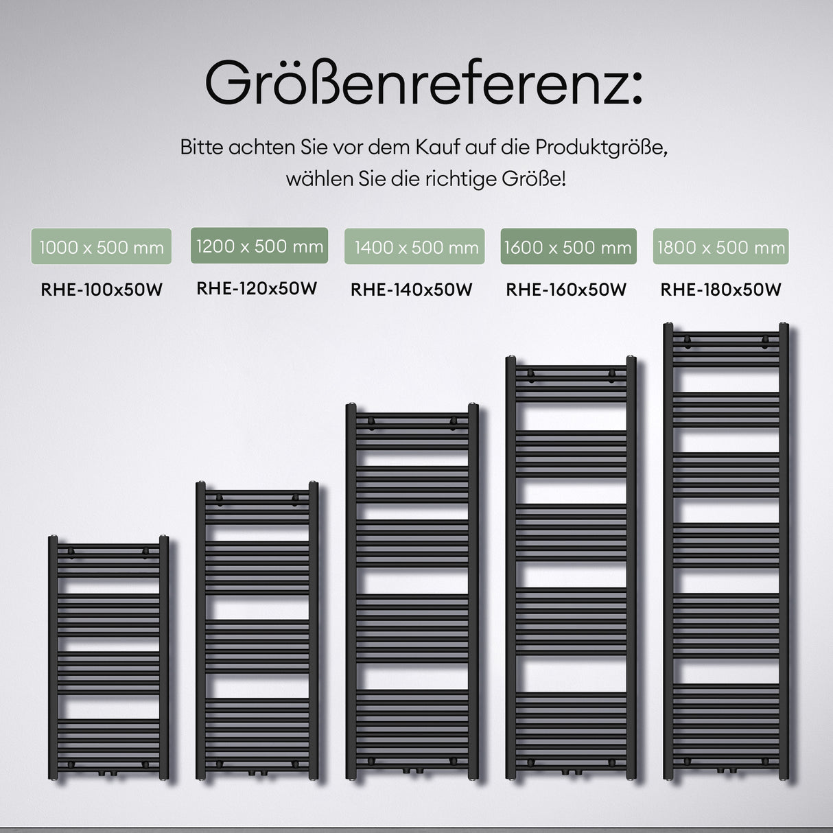 glasvilla Design Badheizkörper Seitenanschluss & Mittelanschluss Handtuchtrockner Röhrenheizkörper Badheizung RHE