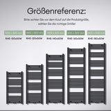 glasvilla Design Badheizkörper Seitenanschluss & Mittelanschluss Handtuchtrockner Röhrenheizkörper Badheizung RHE