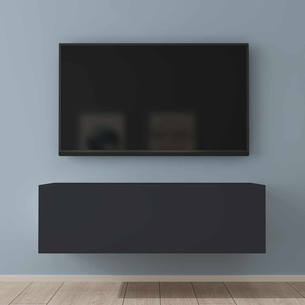 glasvilla Table TV Meuble TV Poignée Dissimulée avec Fermeture en Douceur Meuble Mural Bas pour Salon Fernsehschrank02