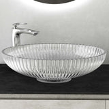 glasvilla Waschbecken Glas Aufsatzwaschbecken Glaswaschbecken Handwaschbecken Waschschale Oval Minerva08