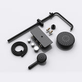 Système de douche Glasvilla avec douchette et pommeau de douche, douche de pluie, kit de fixation murale