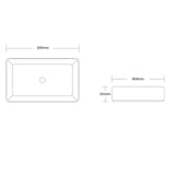 Vasque à poser Glasvilla, meuble vasque en céramique blanche, rectangulaire avec revêtement nano/effet lotus, Bruxelles 106