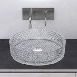 glasvilla Lavabo da Appoggio in Vetro Lavandino Bagno in Vetro Rotondo Lavandino da Appoggio in Vetro